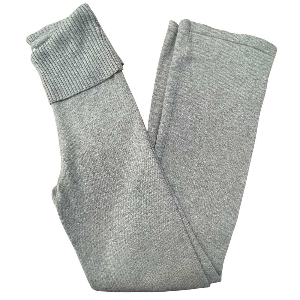 Aeropostale Womens Gray‎ Knit Lounge Pants Straight Leg Fold Over Waist Size M
